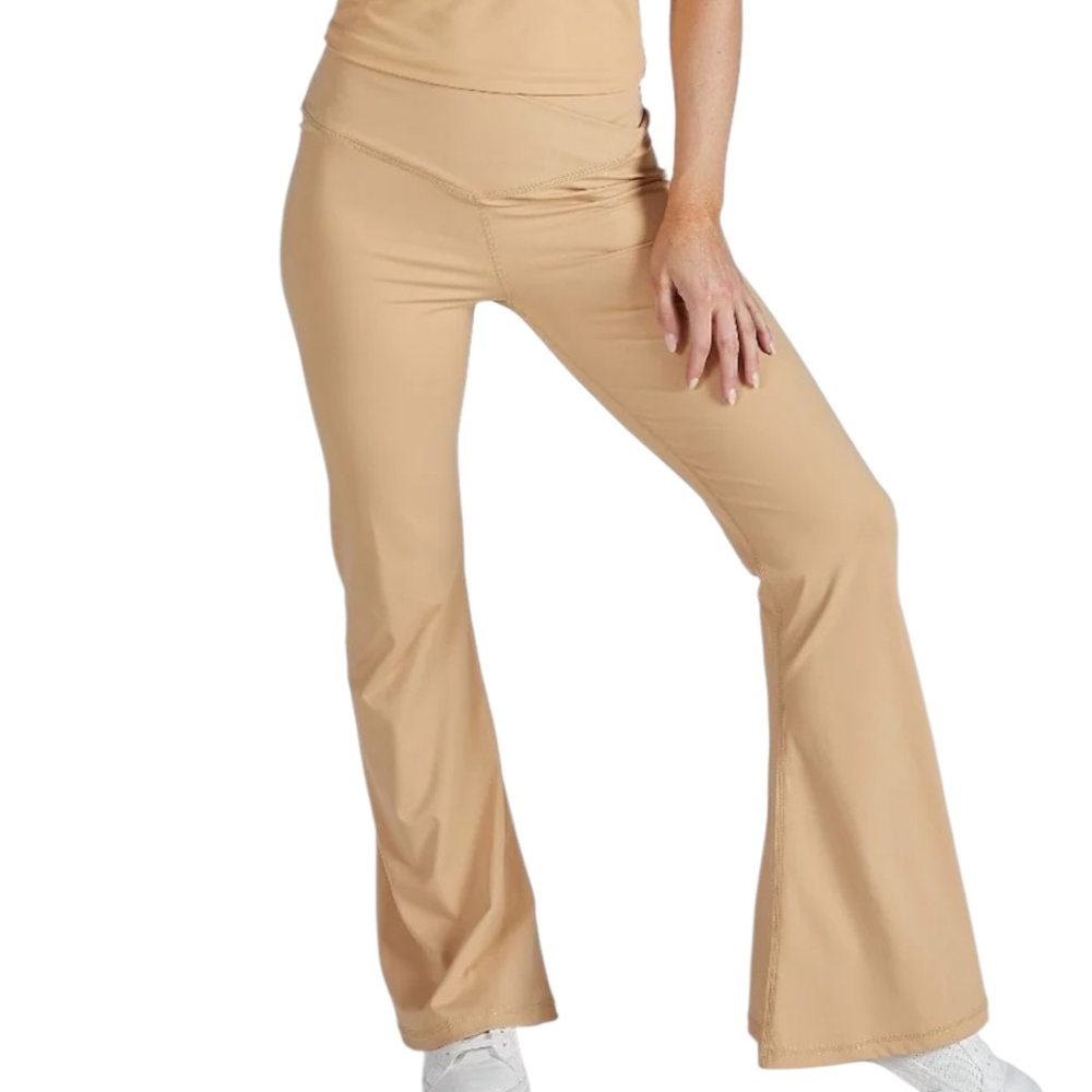 NWT Simply Southern Women's Flared Pants Tan Latte